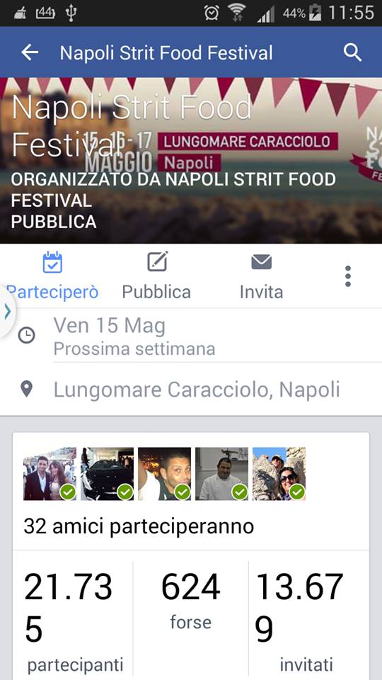 EVENTO NAPOLI STRIT FOOD FESTIVAL - QUANTI PARTECIPANTI CI SARANNO