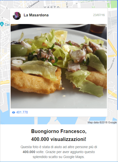 masardona 400 mila visualizzazioni